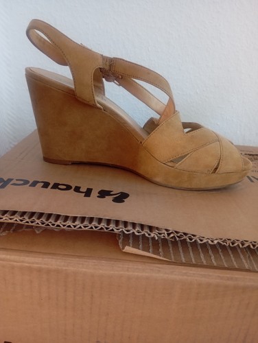 Sommer leder pumps - leder, mit