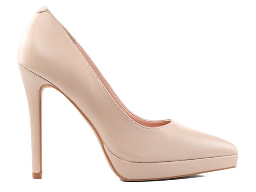 Beigefarbene stöckelschuhe - beigefarbene,