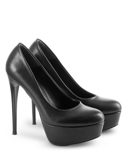 Plateau pumps schwarz matt - pumps,