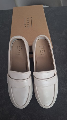Beige leder plateau - ,