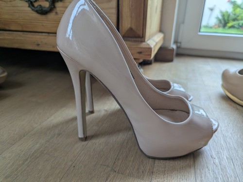 Atmosphere nude beige peeptoes - nude/beige,