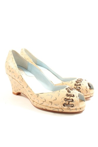 Maloles keil pumps creme - maloles,