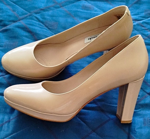 Clarks damen pumps - damen, lackleder